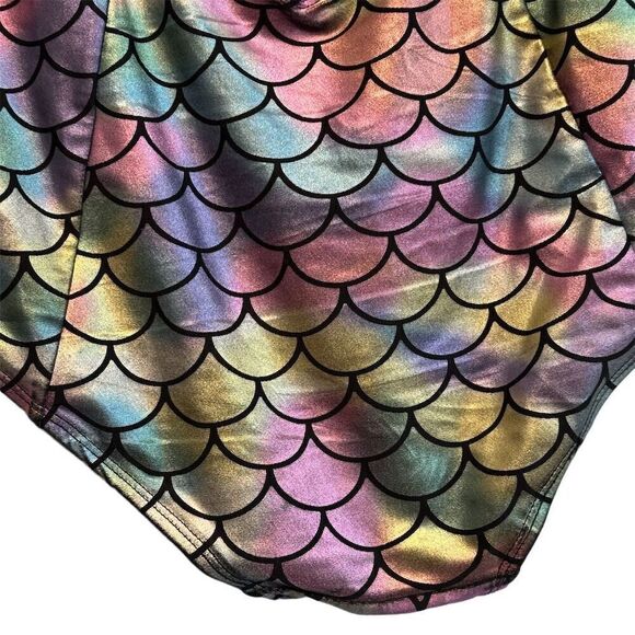 Torrid Women's High-Rise Mermaid Swim Bottom Size 1X Rainbow Fish Scales - Picture 8 of 12
